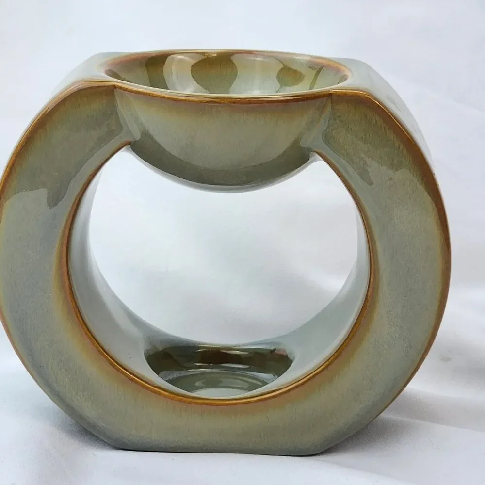 🩵PartyLite Olive Green Gaia Fragrance Warmer - Picture 3 of 11